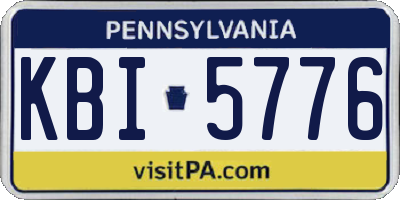 PA license plate KBI5776