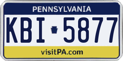 PA license plate KBI5877