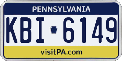 PA license plate KBI6149