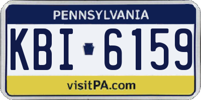 PA license plate KBI6159