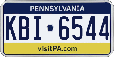 PA license plate KBI6544