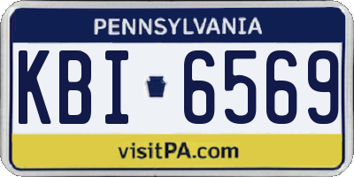 PA license plate KBI6569