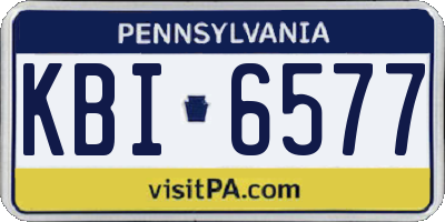 PA license plate KBI6577