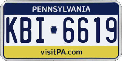 PA license plate KBI6619