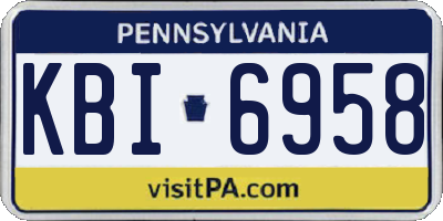 PA license plate KBI6958