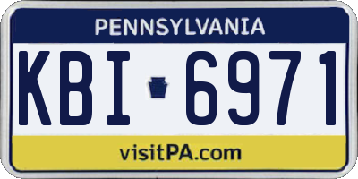 PA license plate KBI6971