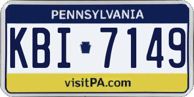 PA license plate KBI7149
