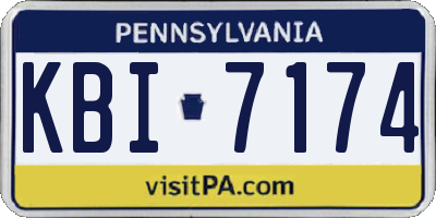 PA license plate KBI7174
