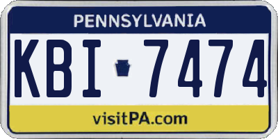 PA license plate KBI7474