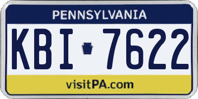 PA license plate KBI7622