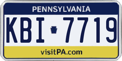 PA license plate KBI7719