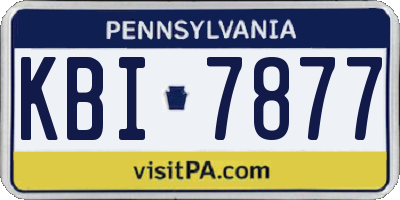 PA license plate KBI7877