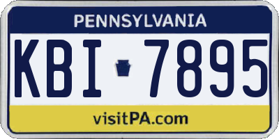 PA license plate KBI7895