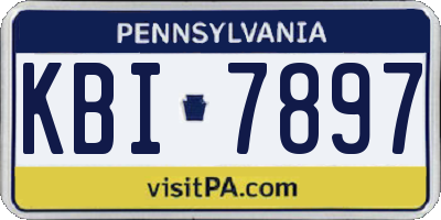 PA license plate KBI7897