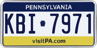 PA license plate KBI7971