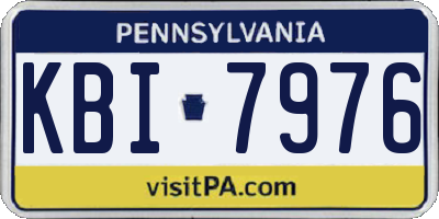PA license plate KBI7976