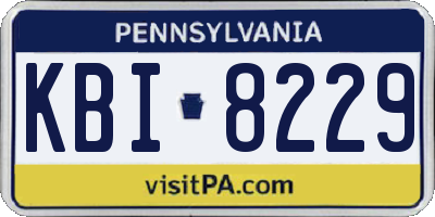 PA license plate KBI8229