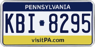 PA license plate KBI8295