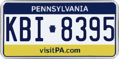 PA license plate KBI8395