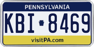 PA license plate KBI8469