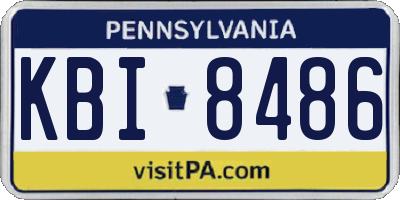 PA license plate KBI8486