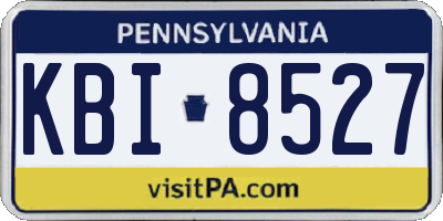 PA license plate KBI8527