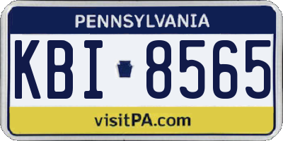 PA license plate KBI8565