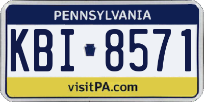 PA license plate KBI8571
