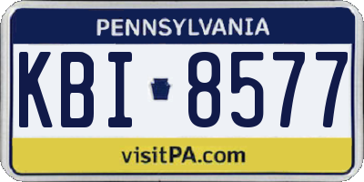 PA license plate KBI8577