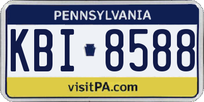PA license plate KBI8588