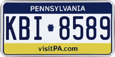PA license plate KBI8589