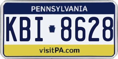 PA license plate KBI8628