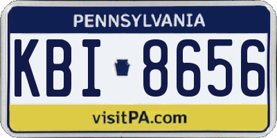 PA license plate KBI8656