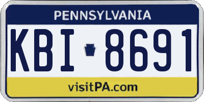 PA license plate KBI8691