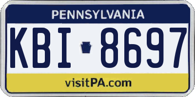 PA license plate KBI8697