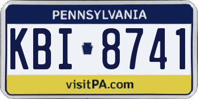 PA license plate KBI8741