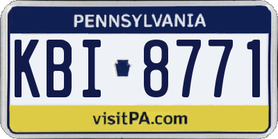 PA license plate KBI8771