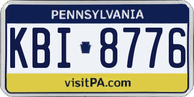 PA license plate KBI8776