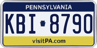 PA license plate KBI8790