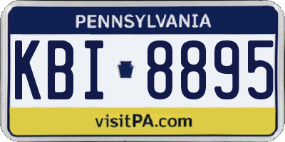 PA license plate KBI8895