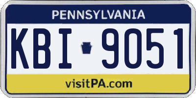 PA license plate KBI9051