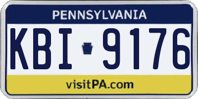 PA license plate KBI9176