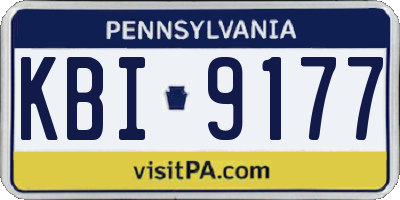 PA license plate KBI9177