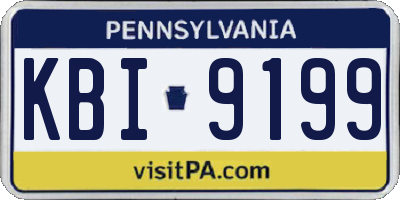 PA license plate KBI9199