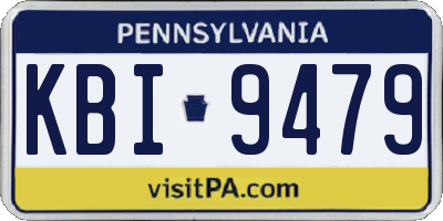PA license plate KBI9479