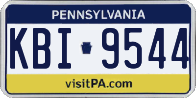 PA license plate KBI9544