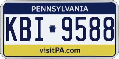 PA license plate KBI9588