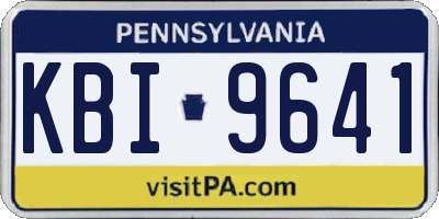 PA license plate KBI9641