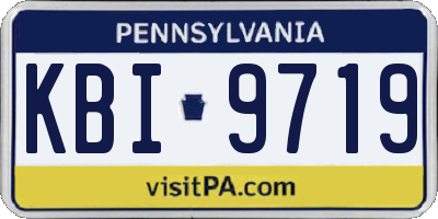 PA license plate KBI9719