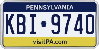 PA license plate KBI9740
